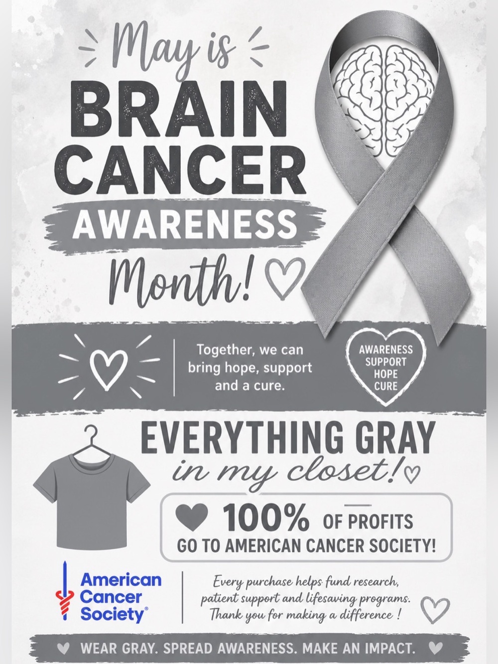 🧠 Brain Cancer Awareness Month